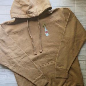 Fanjoy Maia Knight Scotch and Vodka hooded tan beige sweatshirt. Size M